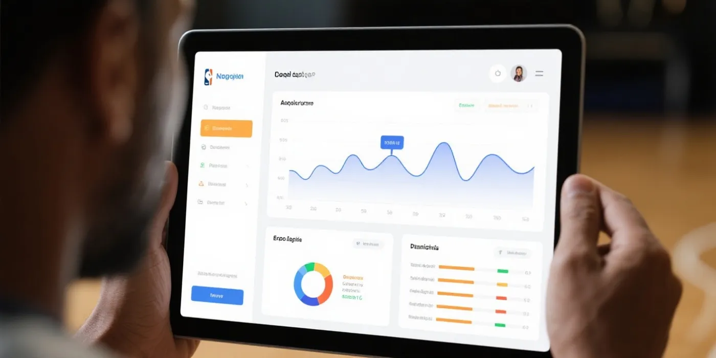 NBA数据看板示意图