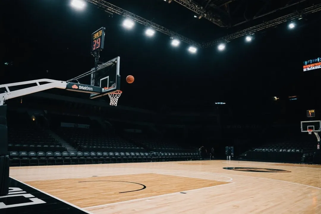 NBA赛场氛围与赛程信息示意图